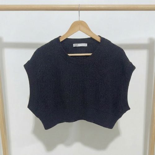 colete zara de trico preto tamanhos m g inverno agasalho 142200154?action_source=70522&ref=home_home&rsp=1&rspix=1