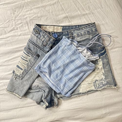 conjunto short eva cropped shein azul pastel verao fresco roupa pro calor rj praia tam 42 m 116480118?action_source=68477&ref=home_home&rsp=1&rspix=1
