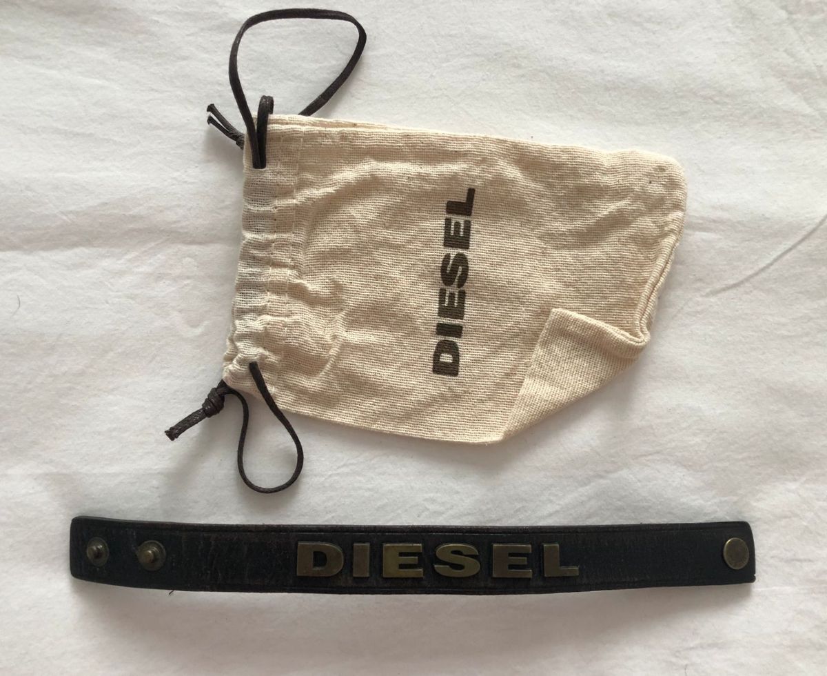 Pulseira Diesel Original Em Couro Importada Produto Masculino 