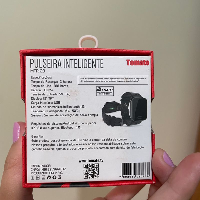 box08_cell - 🔴Relógio Smartwatch Pulseira Inteligente Mtr-23 Tomate  ○ESPECIFICAÇÕES: •Conta passos: grava 24 horas, você pode verificar as  gravações no aplicativo; •Exercícios: conta o tempo de exercícios diários  24 horas, permite verificar