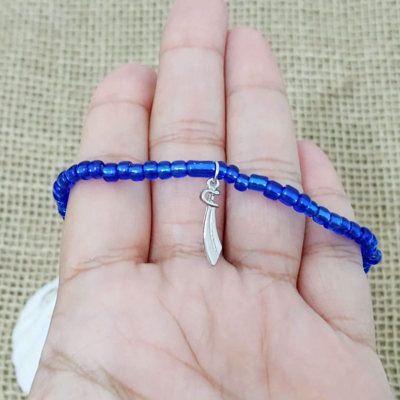 Pulseira Mix de Ogum com Pedra Lapis Lazuli