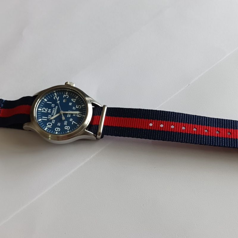 Pulseira Relógio DA LUCA - Nylon Balístico Vermelha 22mm