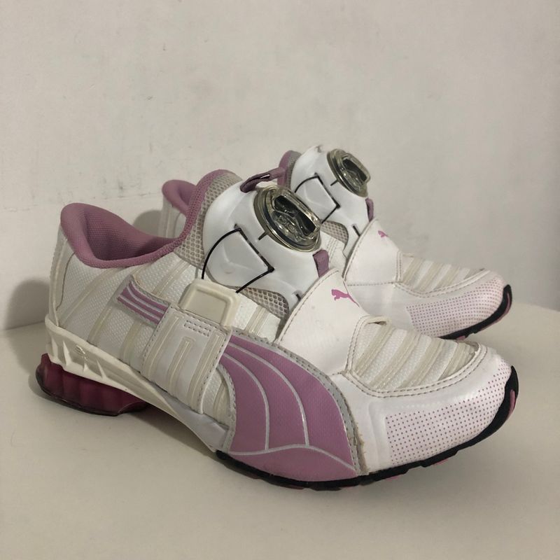 Puma disk branco e 2024 rosa