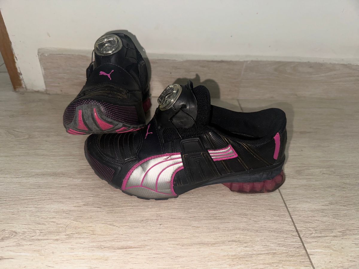 Puma disk preto outlet e rosa