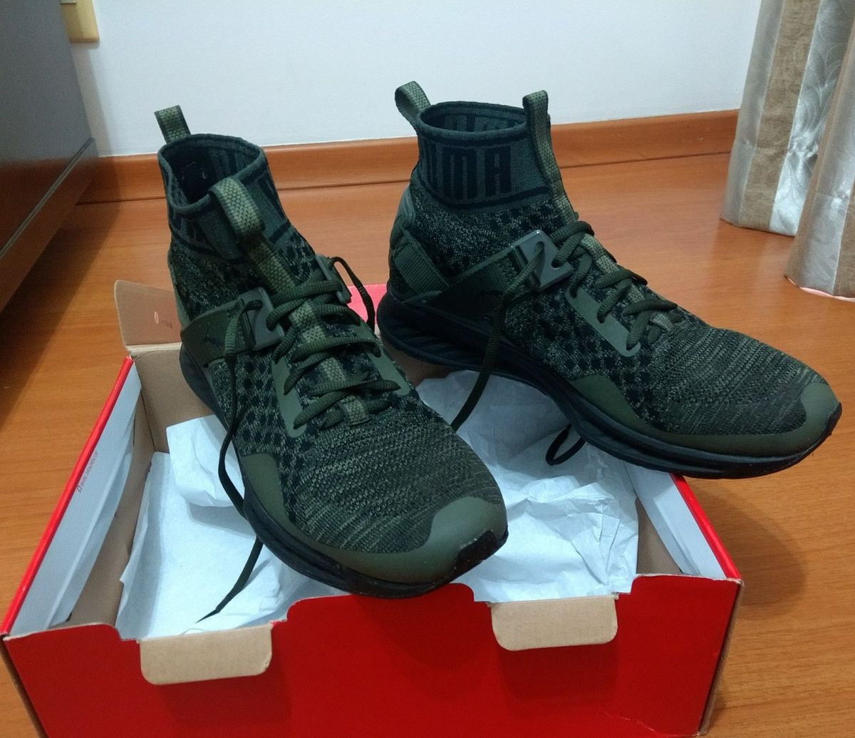 puma ignite evoknit verde