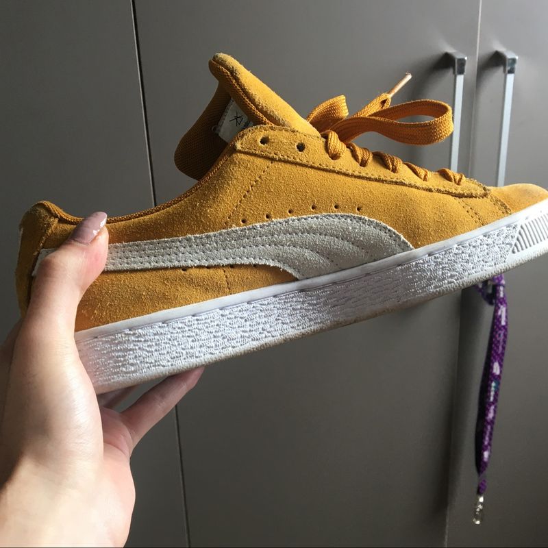 Tenis puma shop suede amarelo