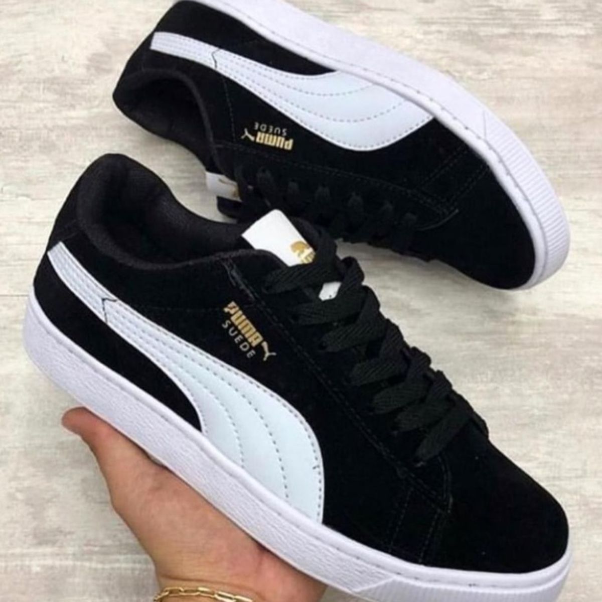 Puma Suede Preto Sola Branca | Tênis Masculino Puma Nunca Usado 38314681 | enjoei