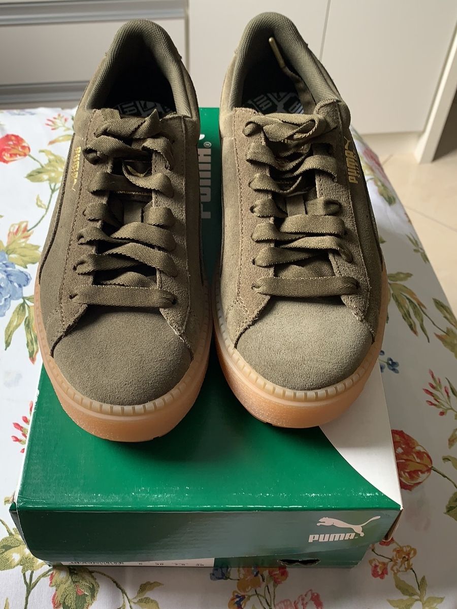 puma suede verde militar