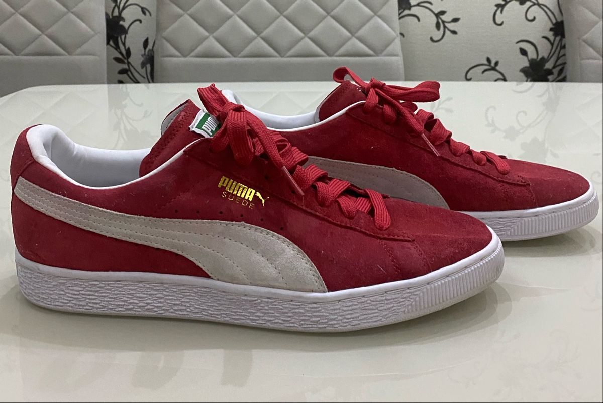 puma vermelho suede