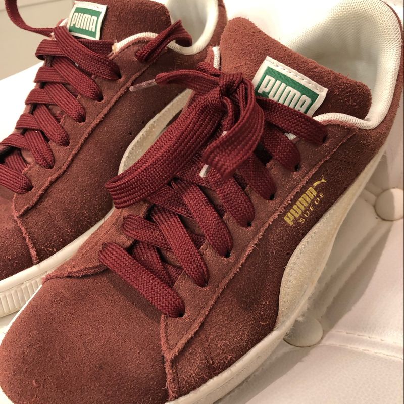 Puma Suede Vinho Tênis Feminino Puma Usado 81473633 enjoei
