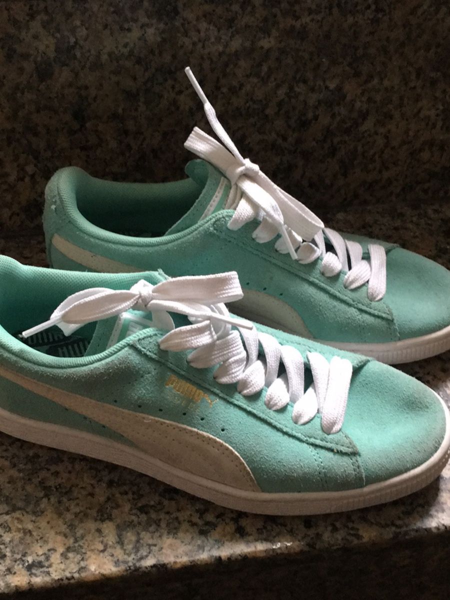 puma suede verde agua