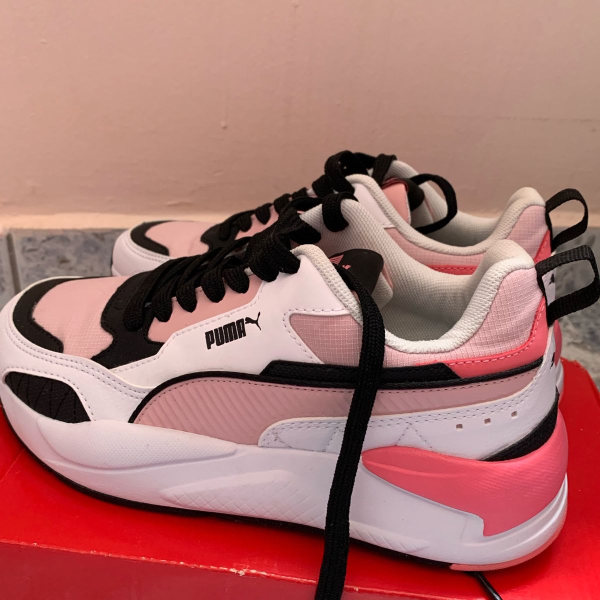 Puma X-ray Preto Branco e Rosa 35 | Tênis Feminino Puma Nunca Usado ...