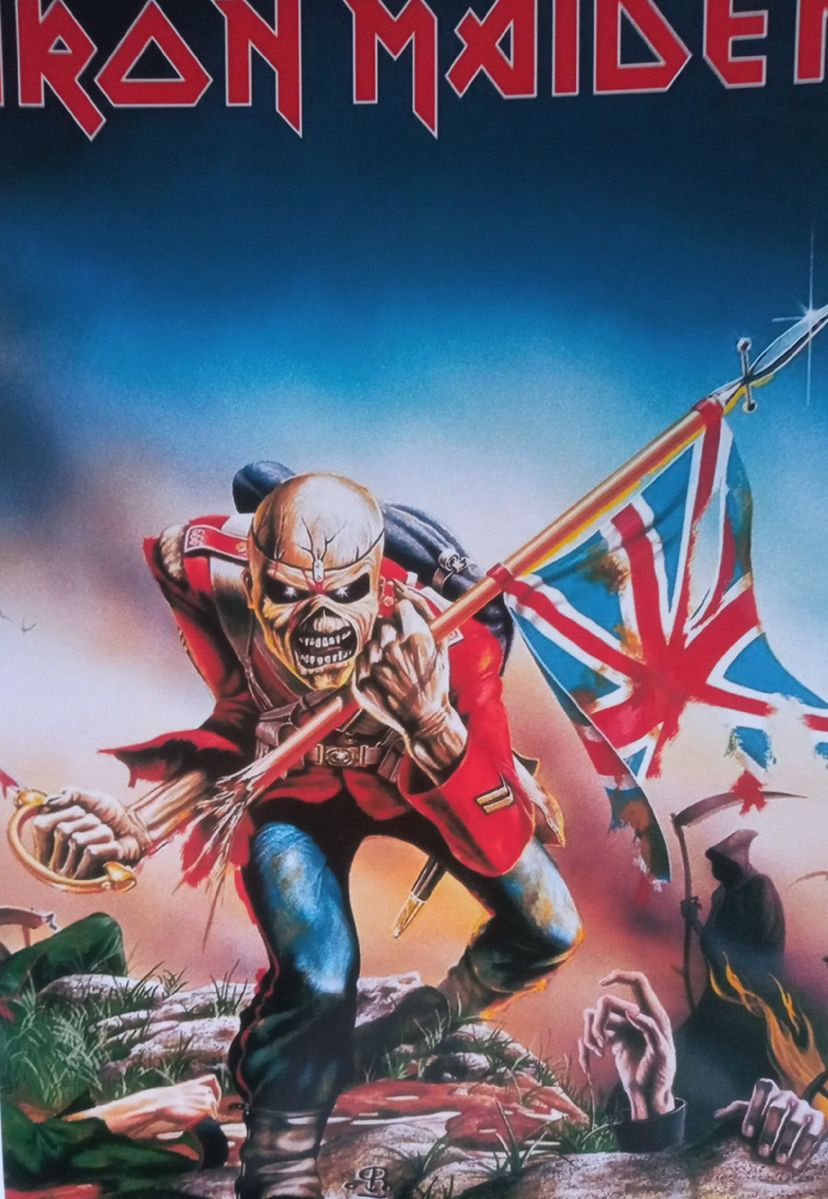 quadrinho decorativo iron maiden - fotográfico 