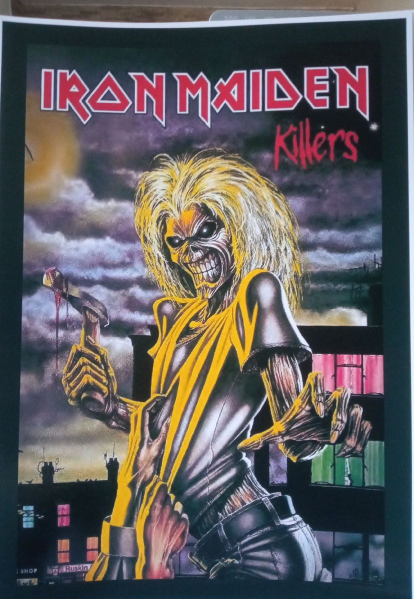 quadrinho decorativo iron maiden killers - fotográfico 