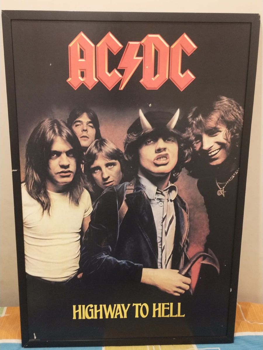 Quadro Ac/dc Grande 95cm X 64cm X 1,5cm Acdc Rock | Item de Decoração ...