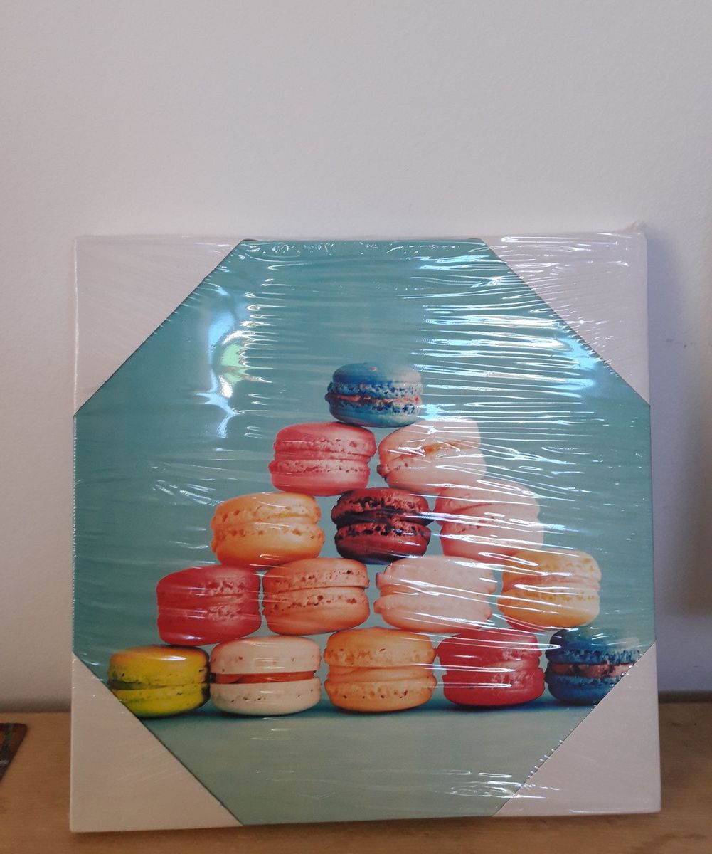 Quadro Cozinha Lindo Desenho Macarons em Mdf 30x30 | Item de Decoração ...