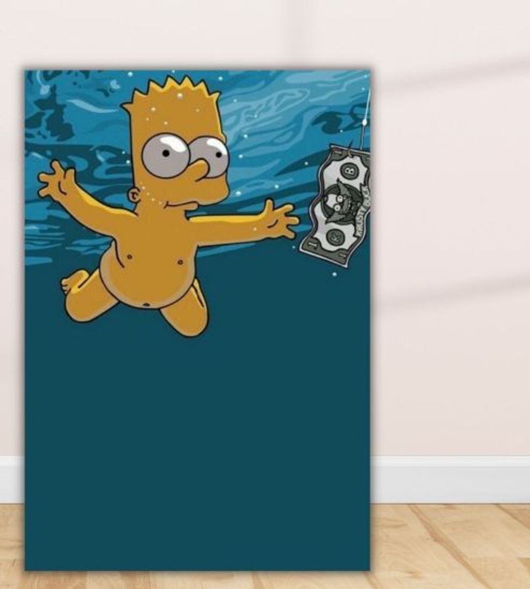 Quadro Decorativo Bart Simpsons Pelado | Arte Nunca Usado 98520848 | enjoei