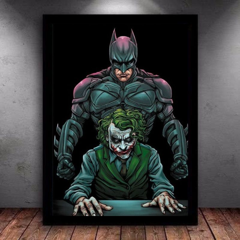 Quadro Decorativo emoldurado Poste Batman Que Ri Coringa Dc Comics em  Promoção na Americanas