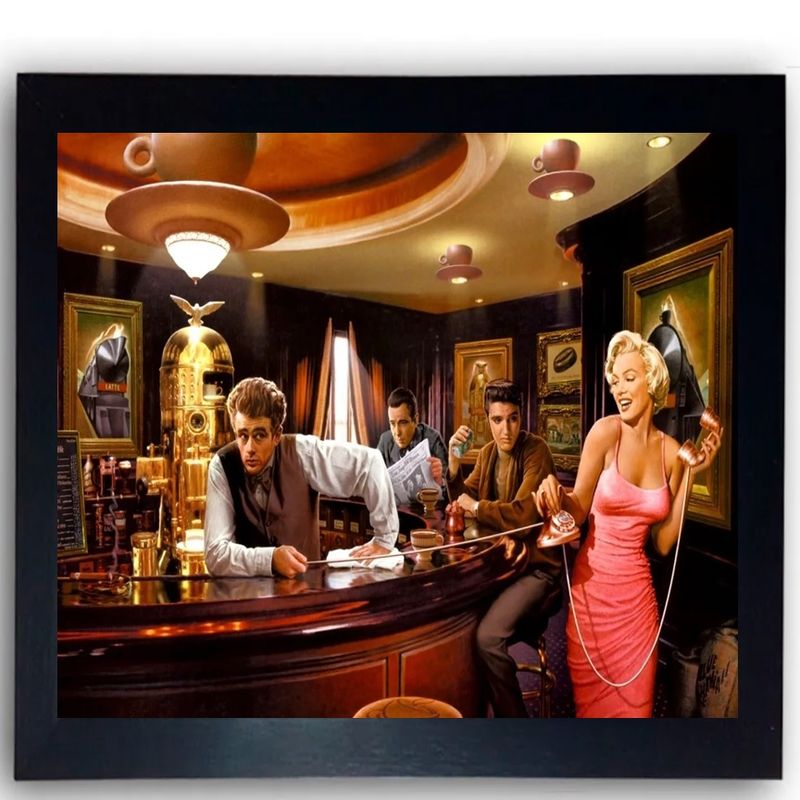 MARILYN'S MAN 50周年記念ボックスセット Quadro Elvis Presley James Dean Marilyn Monroe Grande 30x40 Cm A3