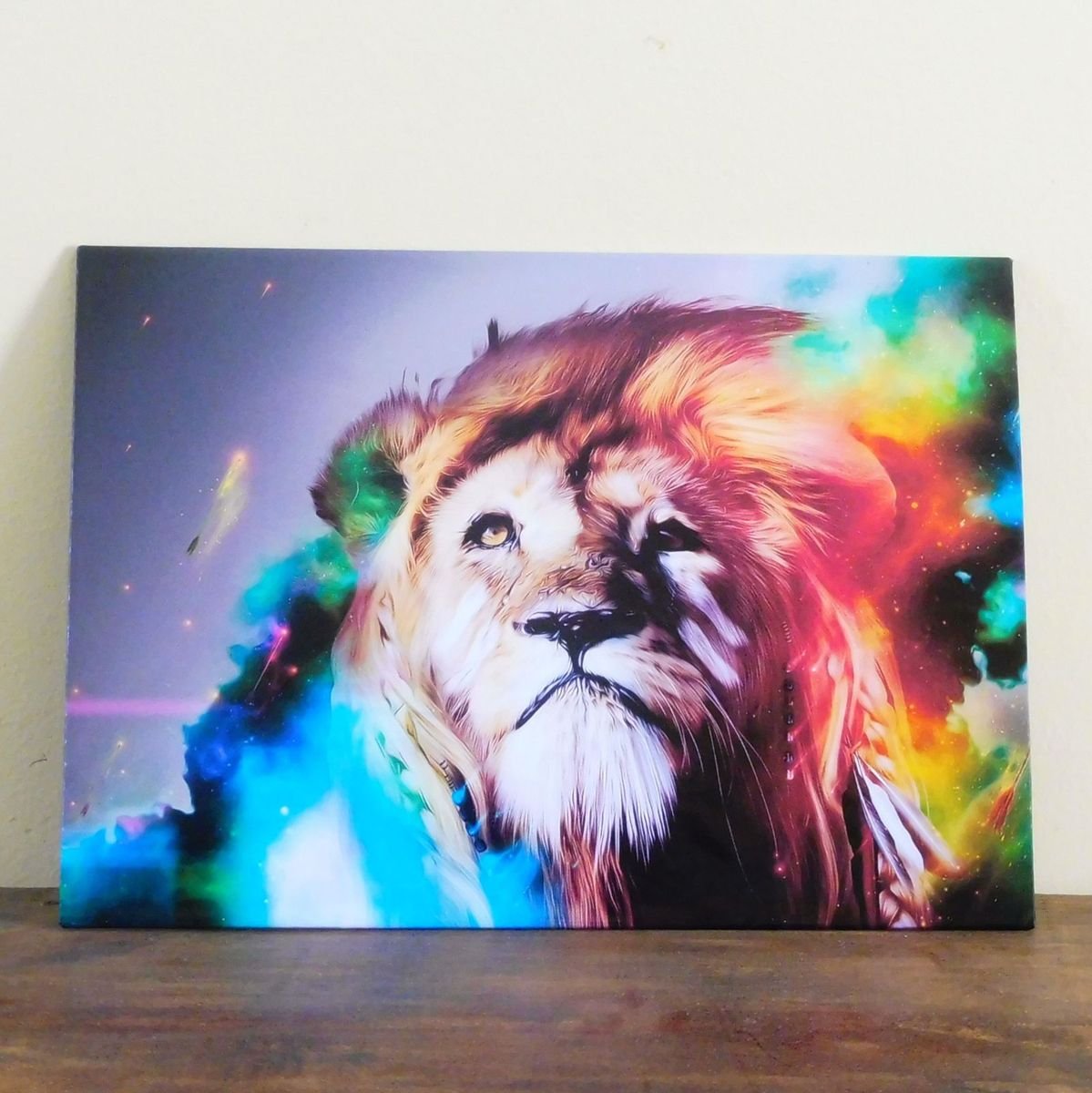 Quadro Leão 3d Item De Decoração Erley Ventura Nunca Usado