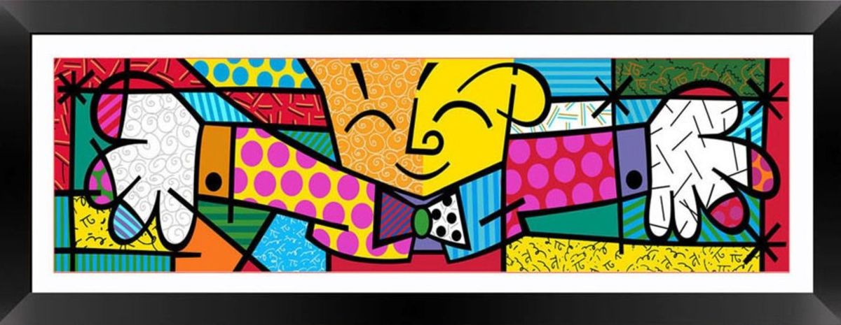 Quadro - O Abraço de Romero Britto - 47 X 157 Cm | Item de Decoração ...