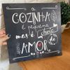 quadro para cozinha decorativo em placa. - outros 