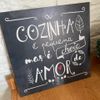 quadro para cozinha decorativo em placa. - outros 
