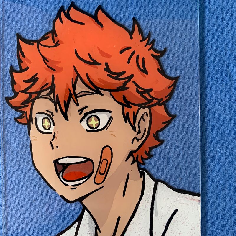 Quadro/Pintura Decorativo (A) Hinata Anime Haikyuu!! Vôlei Esporte, Filme  e Série Feito A Mao Anime Haikyuu!! Nunca Usado 77555831