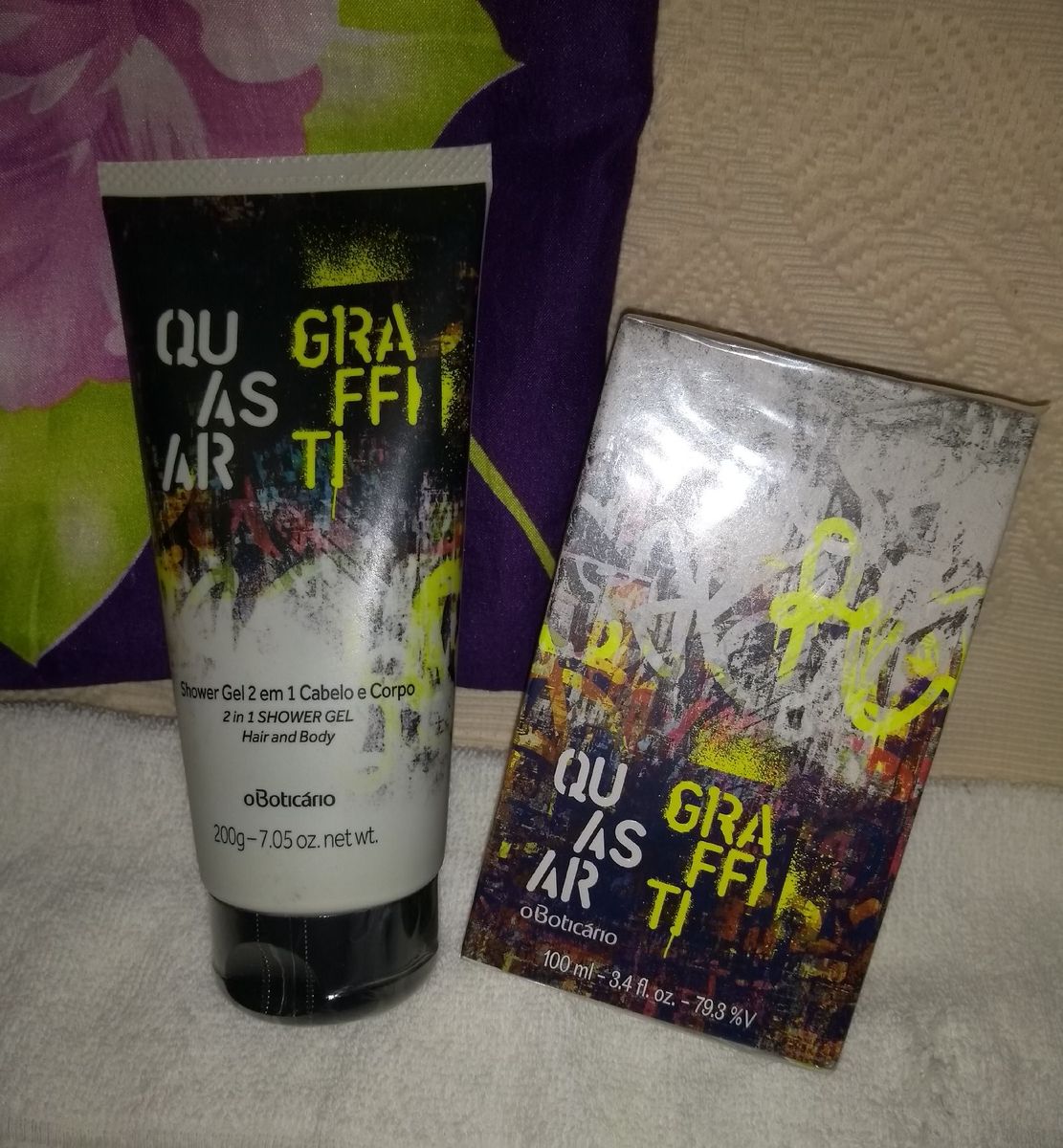Quasar Graffiti Desodorante Colônia 100ml e Shower Gel 2 em 1 200g
