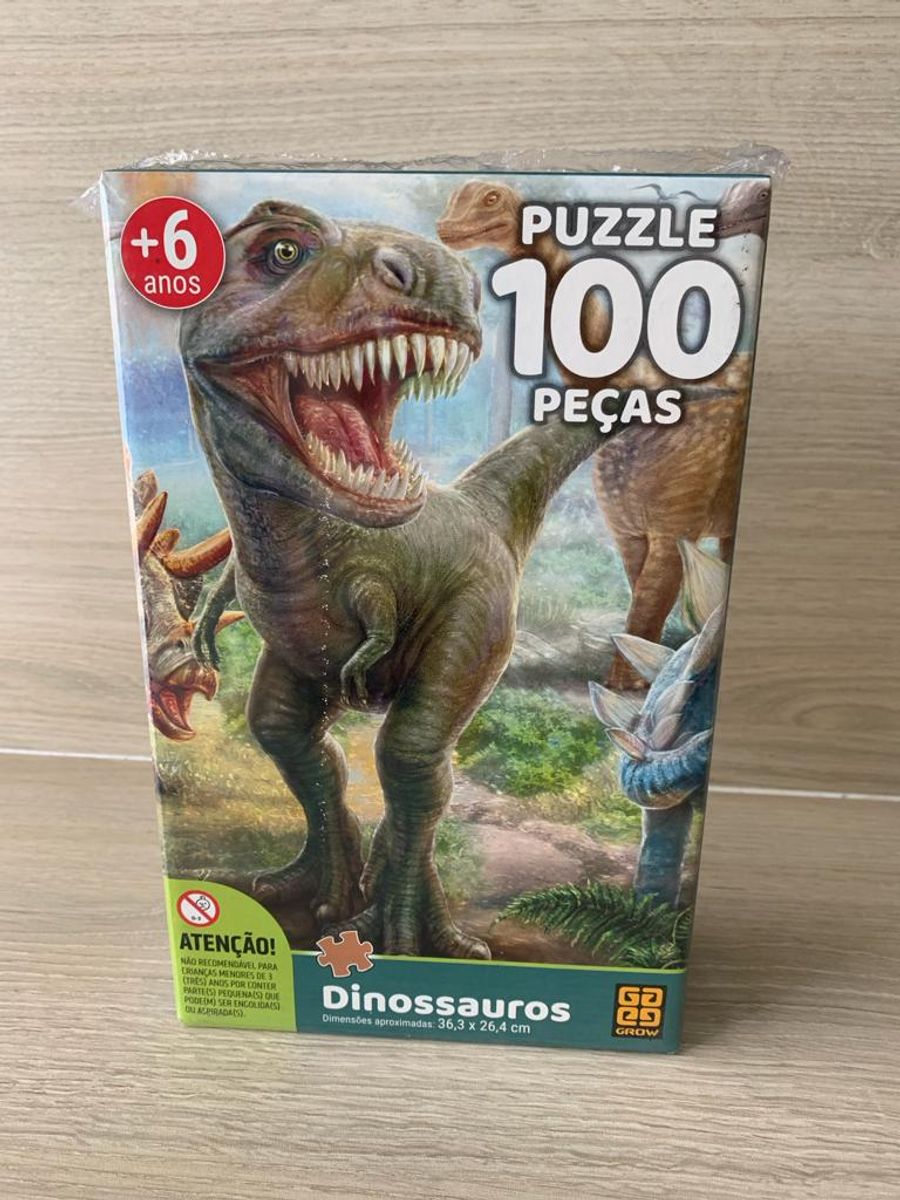 Puzzle 100 peças Dinossauros - Loja Grow