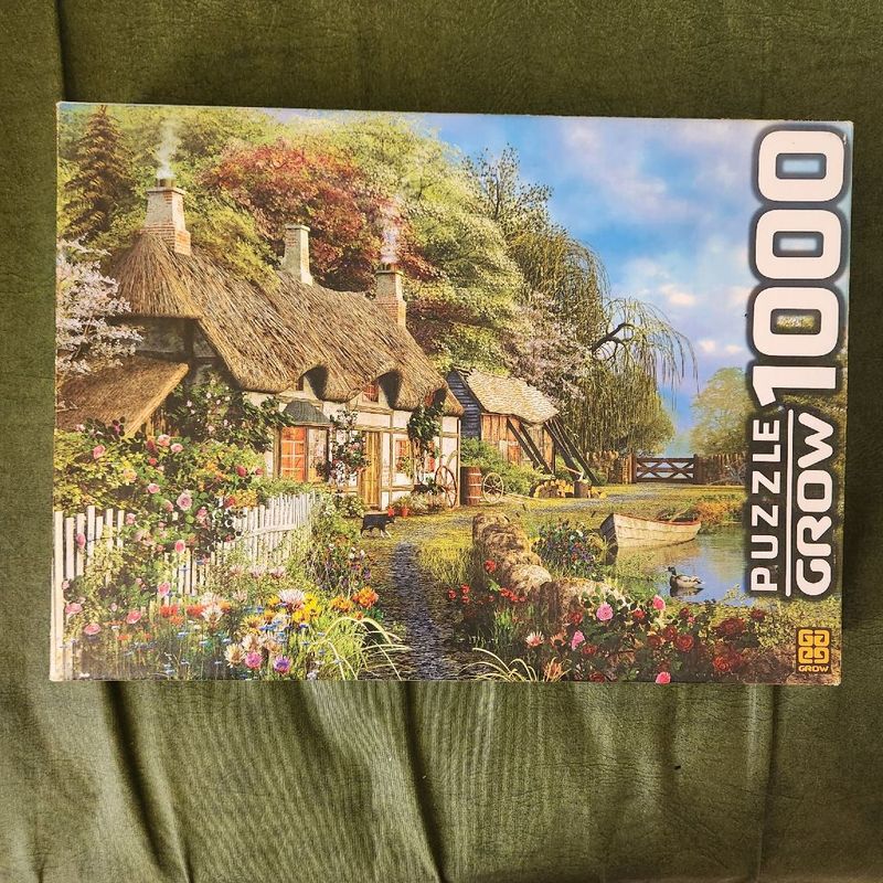 Quebra-Cabeça Puzzle Grow 1000 peças Casa no Lago - Quebra-Cabeça