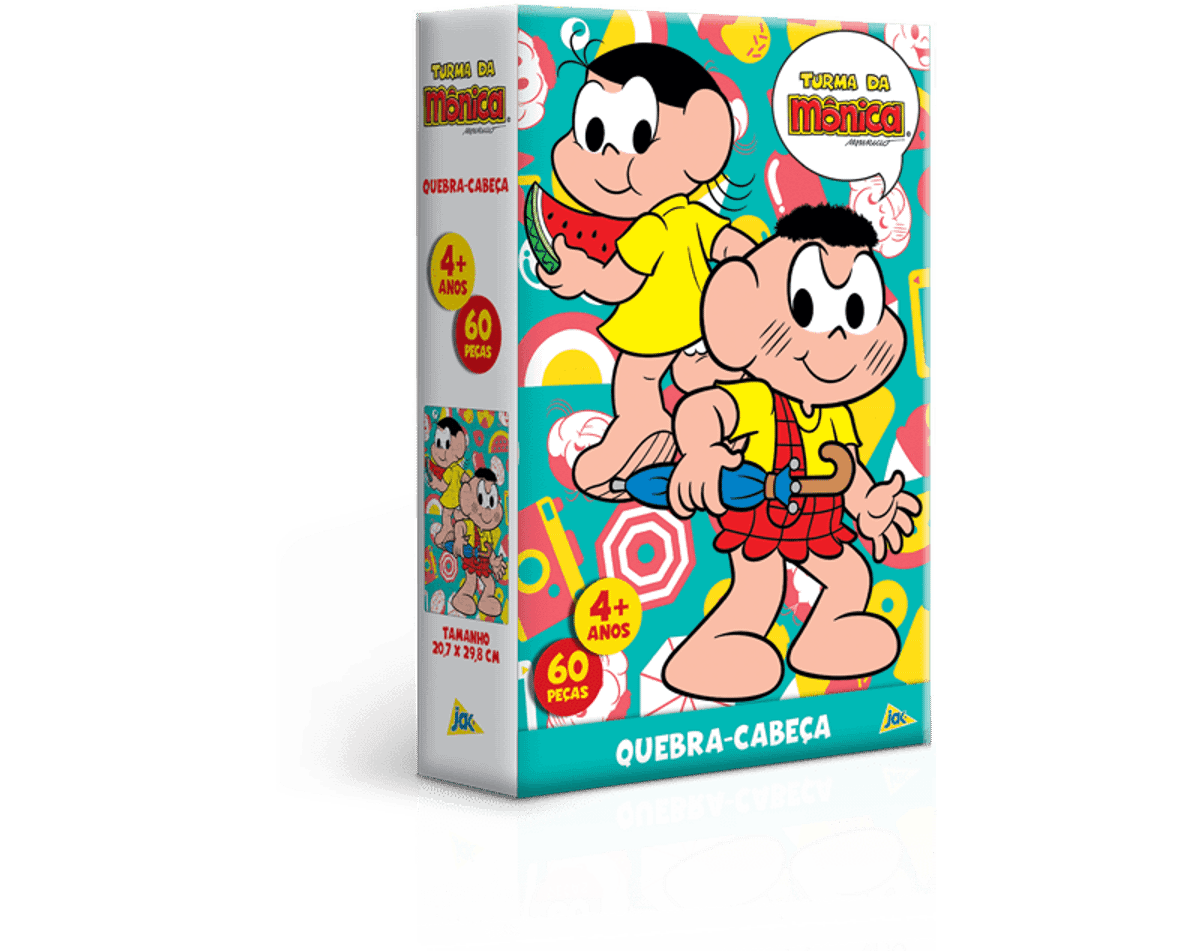 Quebra-cabeça 60 Peças Cascão e Magali | Toyster Nunca Usado 66308490 ...