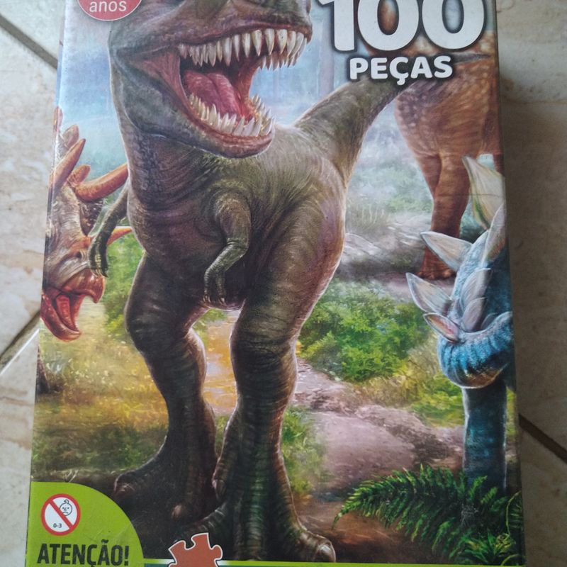 Quebra-Cabeça - Dinossauros - 100 Peças - Grow