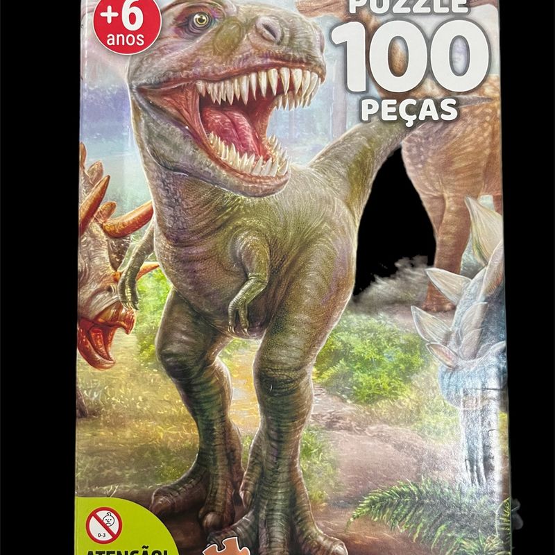 Quebra-Cabeça - Dinossauros - 100 Peças - Grow