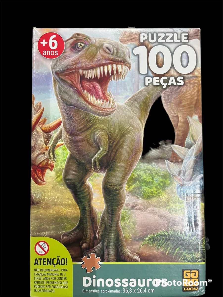 Quebra Cabeça Dinossauros 100 Peças Grow