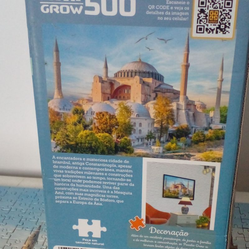 Jogo Quebra Cabeca Puzzle 500 Pecas Istambul +10 Anos Grow