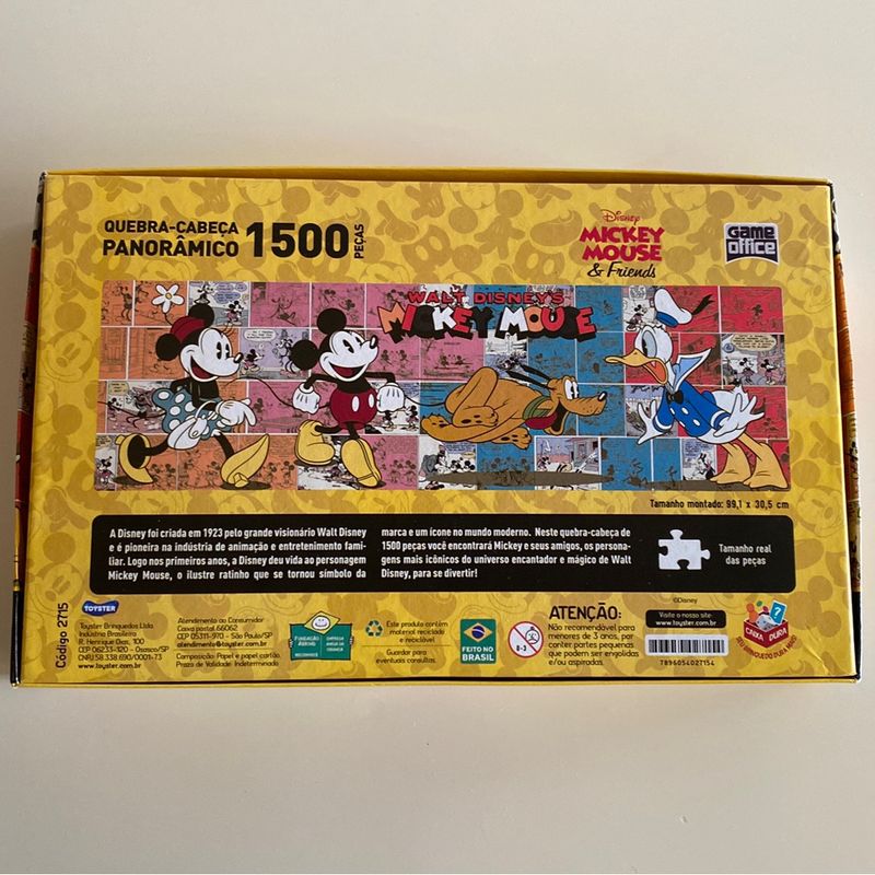 Quebra-Cabeça - Disney - Mickey and Friends - 1500 Peças - Toyster