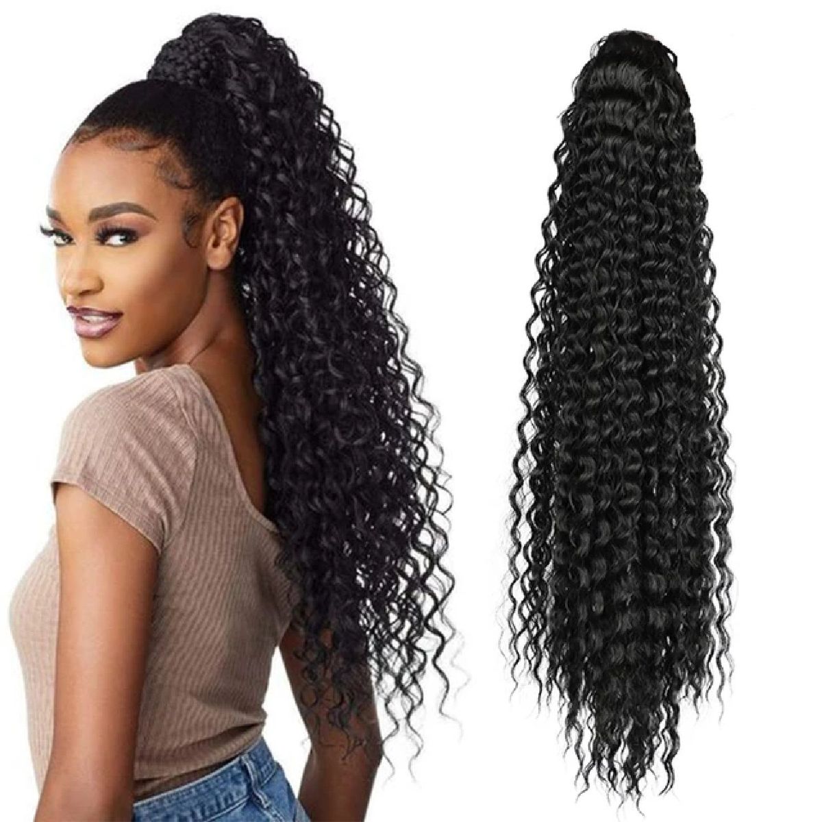 Rabo de Cavalo Afro Fibra Orgânica 120g Curvatura 3b Penteado | Produto ...