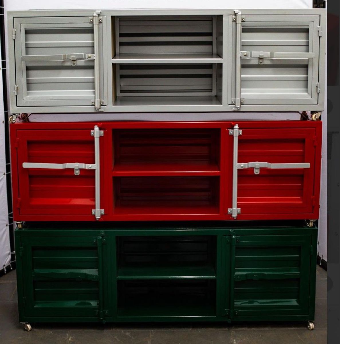Rack Industrial Tipo Container - 3 Cores Disponíveis : Vermelho, Verde ...