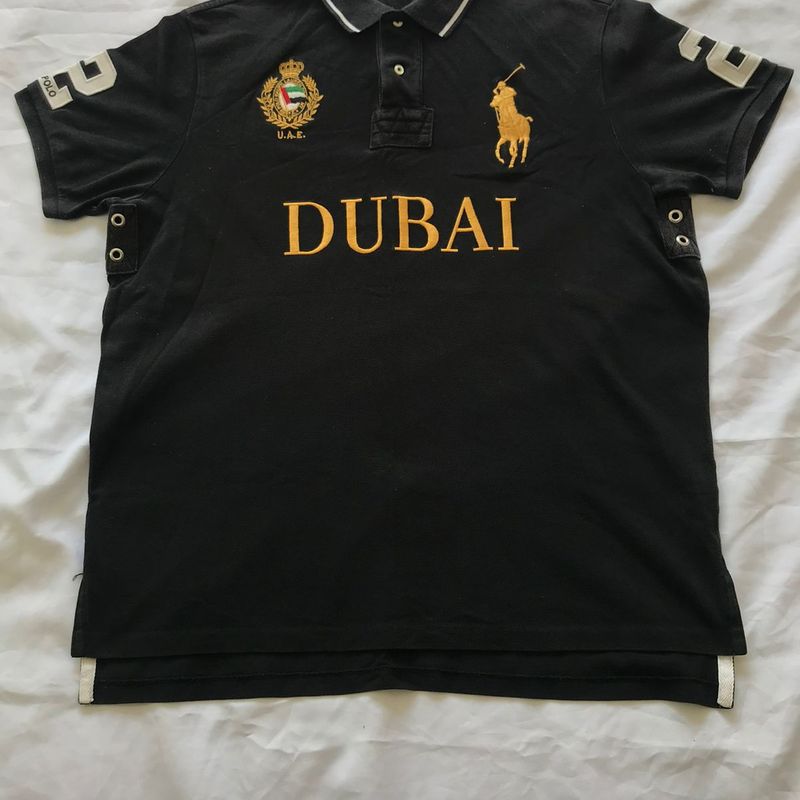 Polo Ralph Lauren DUBAI ポロシャツ 黒 2 Polo Ralph Lauren Dubai UAE #2 Polo Shirt Big Pony Chief Keef