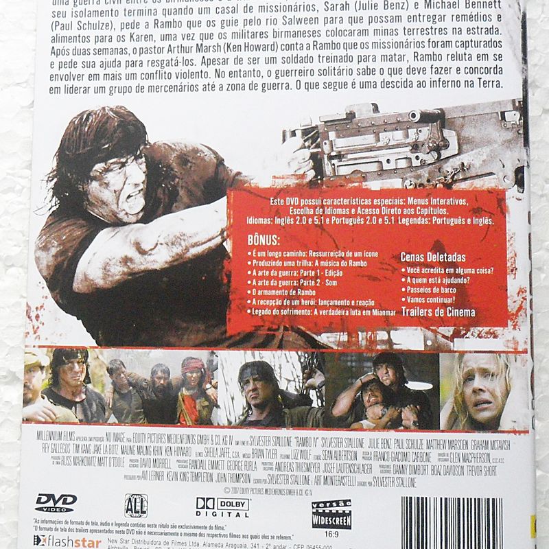 Dvd Filme Rambo Até O Fim Stallone Original Lacrado Dublado