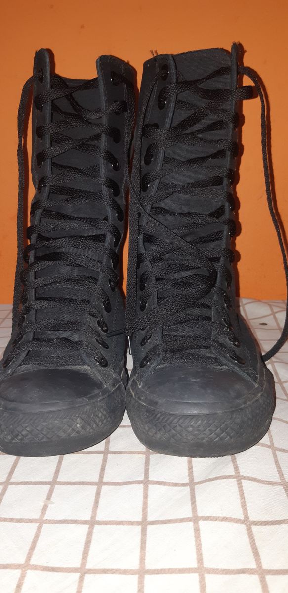 all star preto cano alto masculino