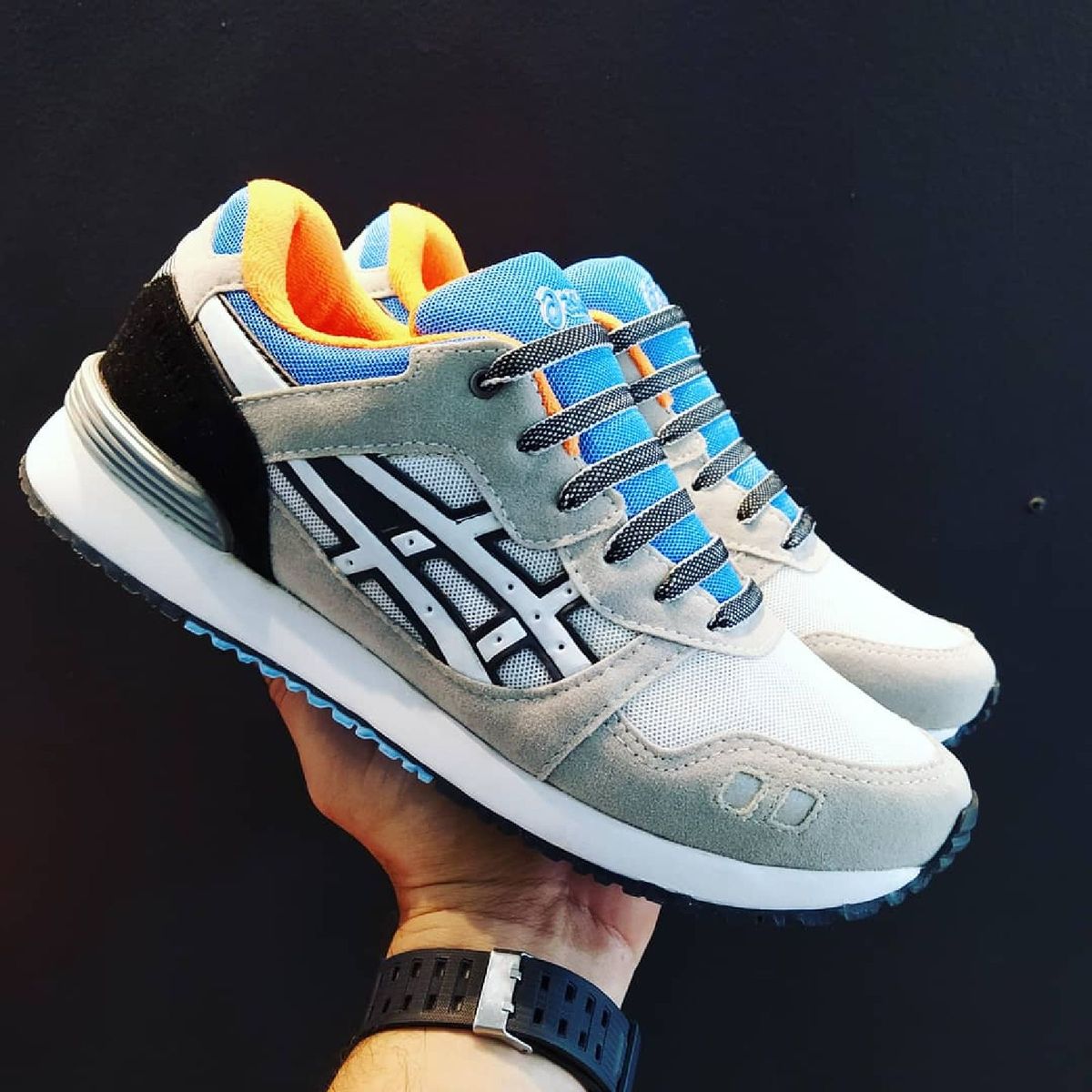 tenis asics retro masculino