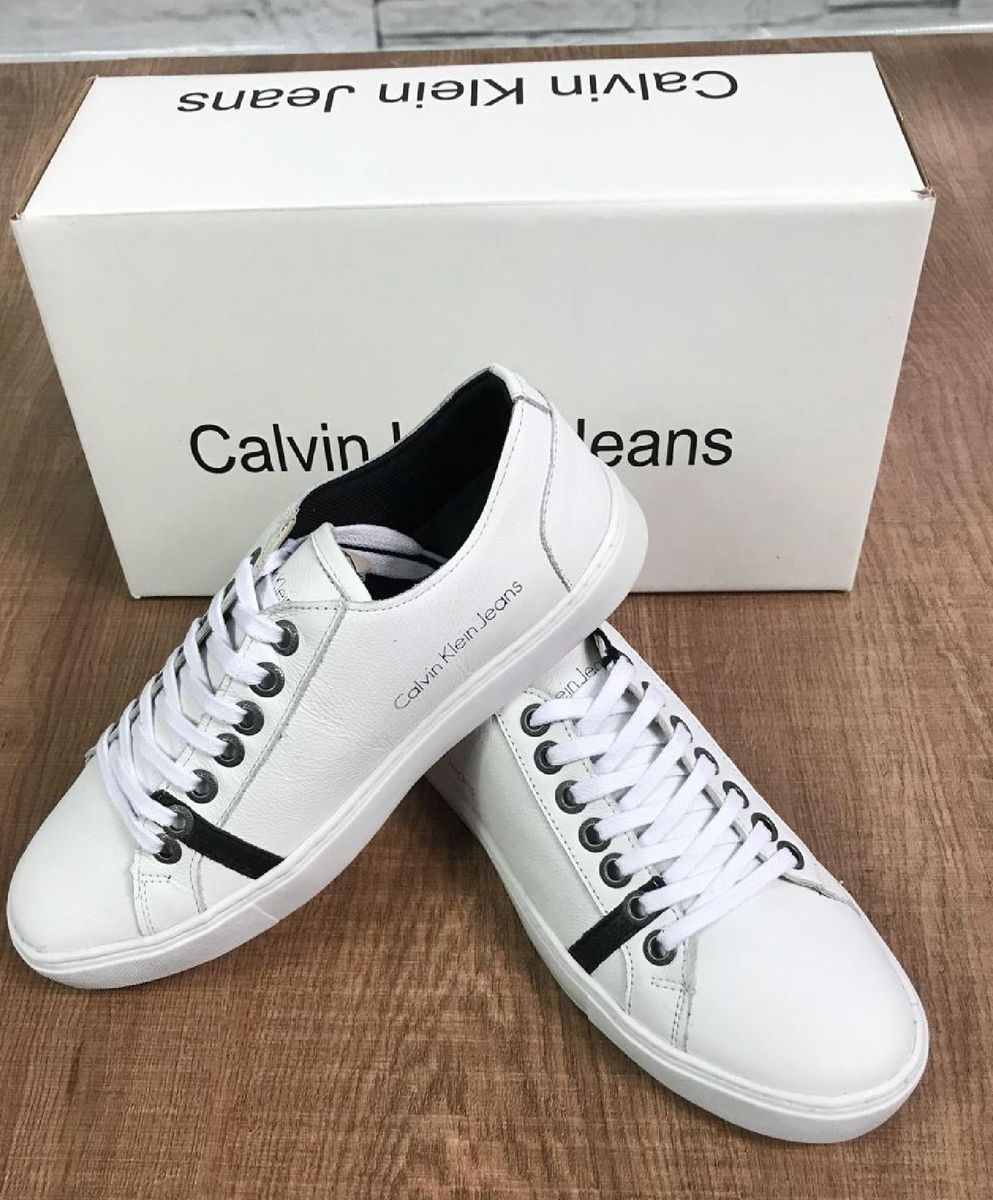 sapatenis calvin klein couro masculino