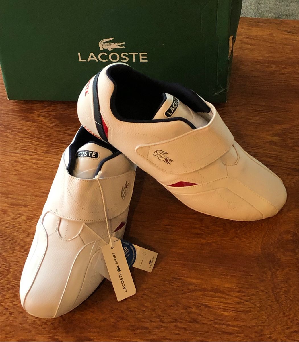 tenis lacoste couro masculino