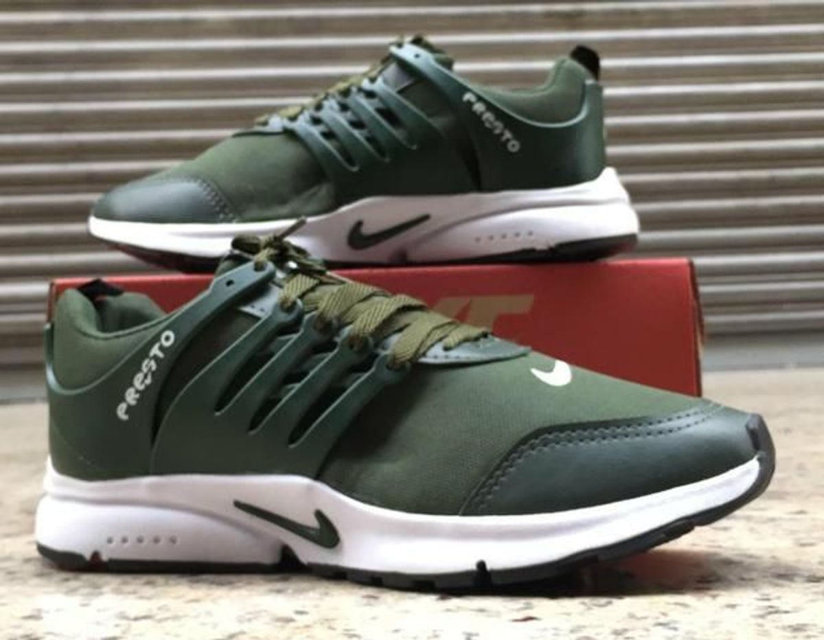 tenis masculino verde escuro