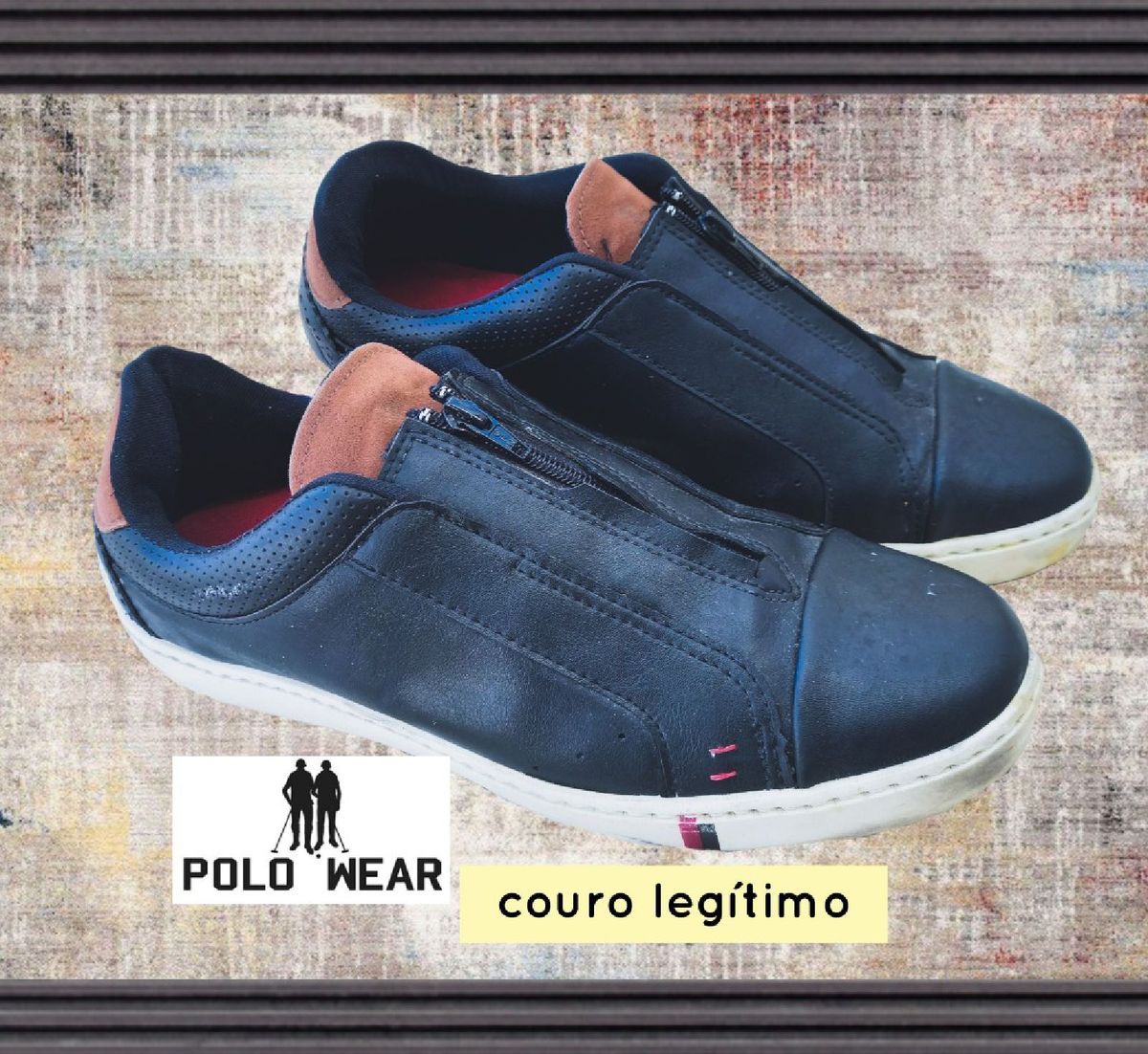 sapatenis polo wear couro