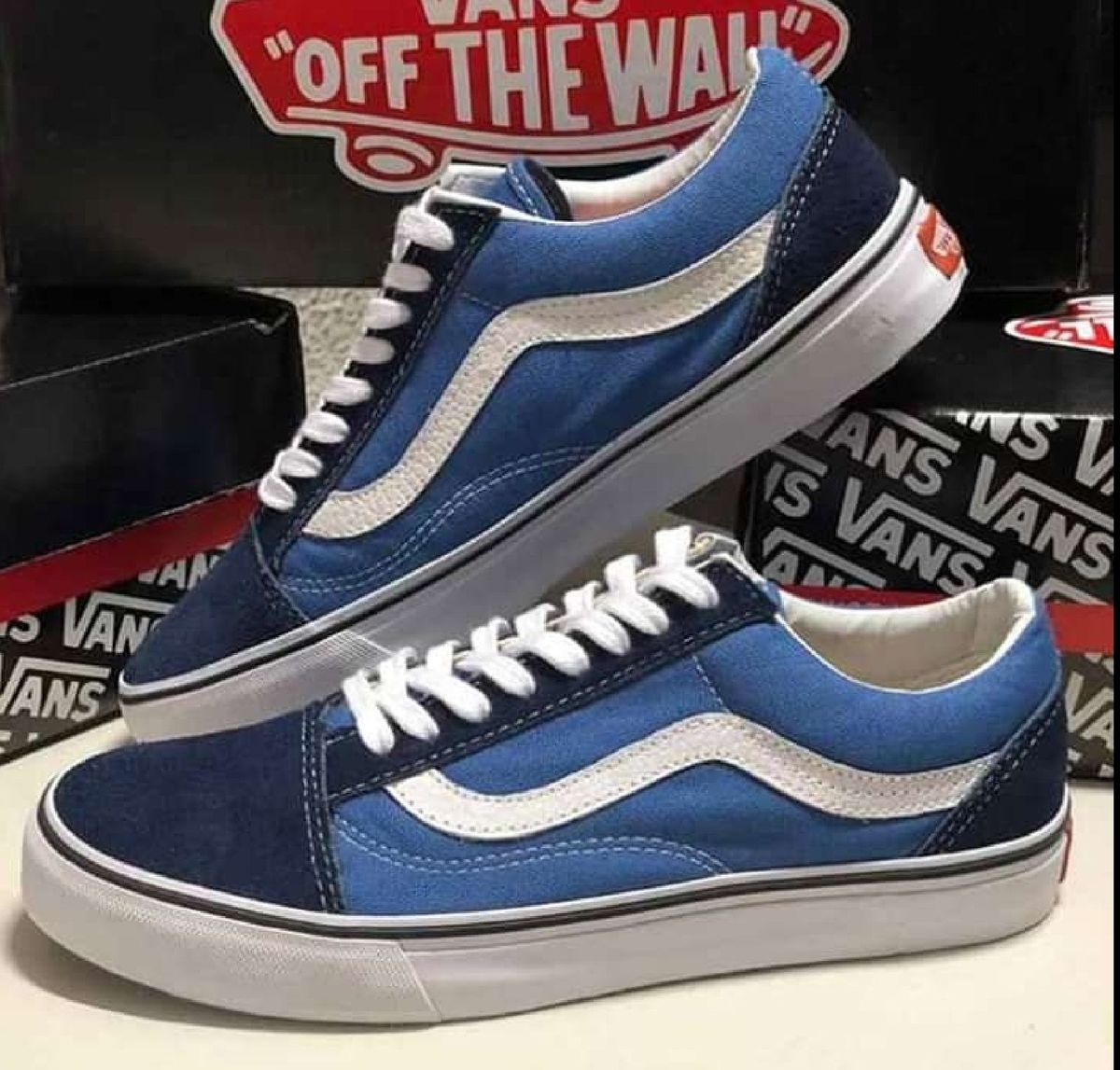 sapato vans azul