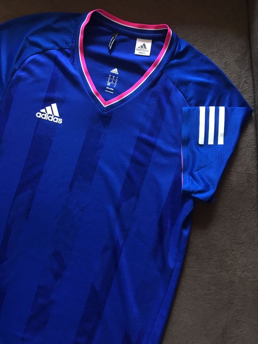 camisa da adidas azul