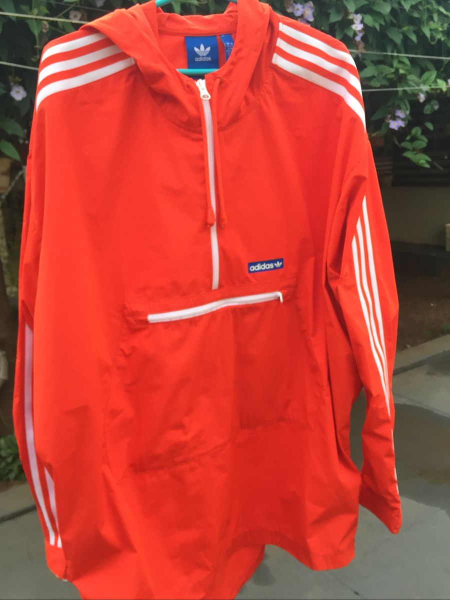 adidas corta vento laranja